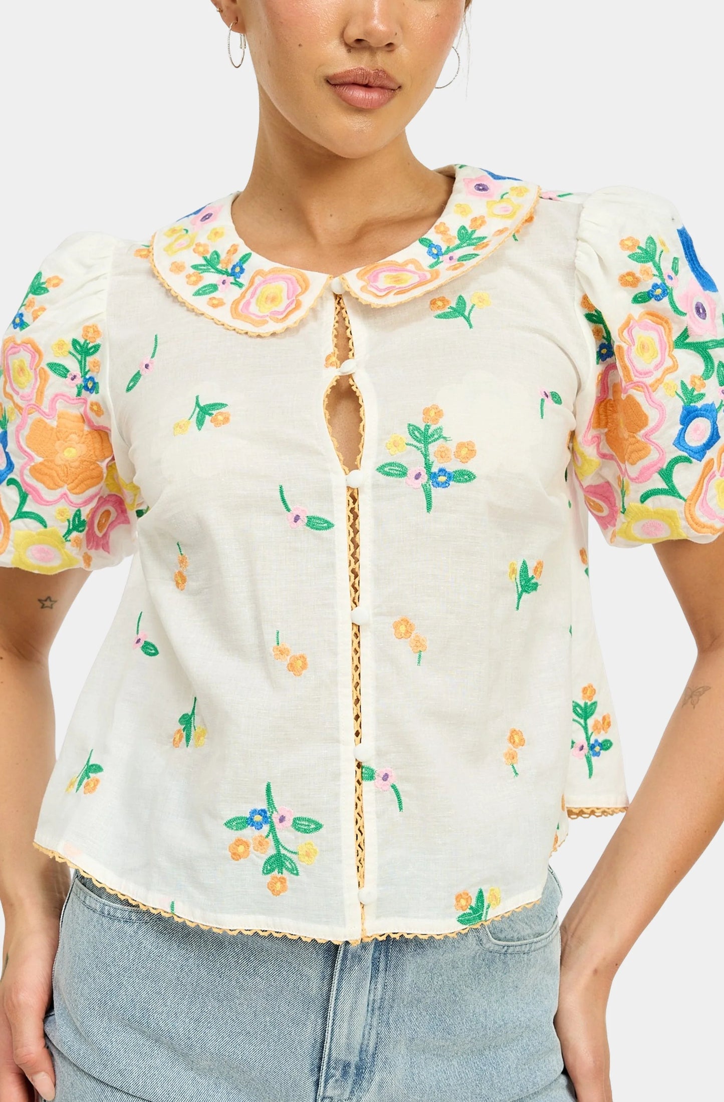 Holland Embroidered Floral Blouse