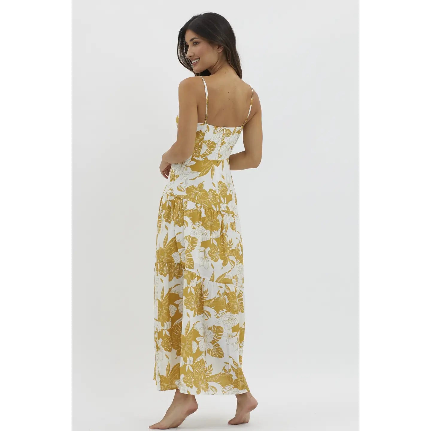 Lux Floral Midi Dress