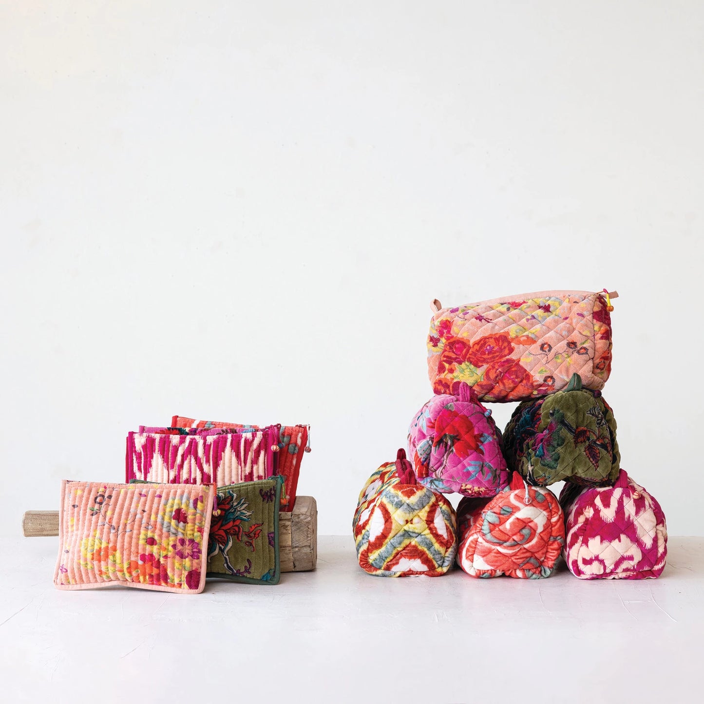 Quilted Zip Coin Pouch (Each One WIll Vary)