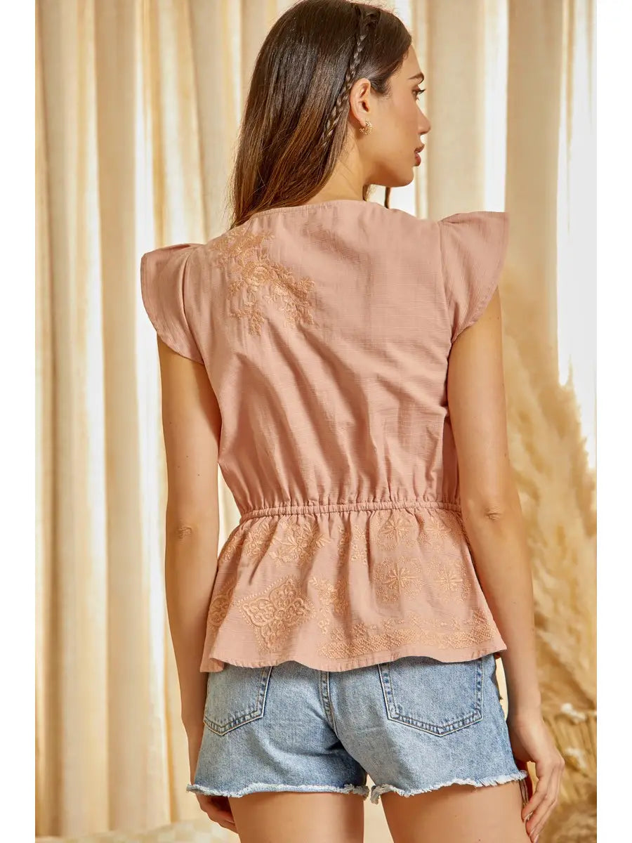 Amanda Floral Embroidered Blouse