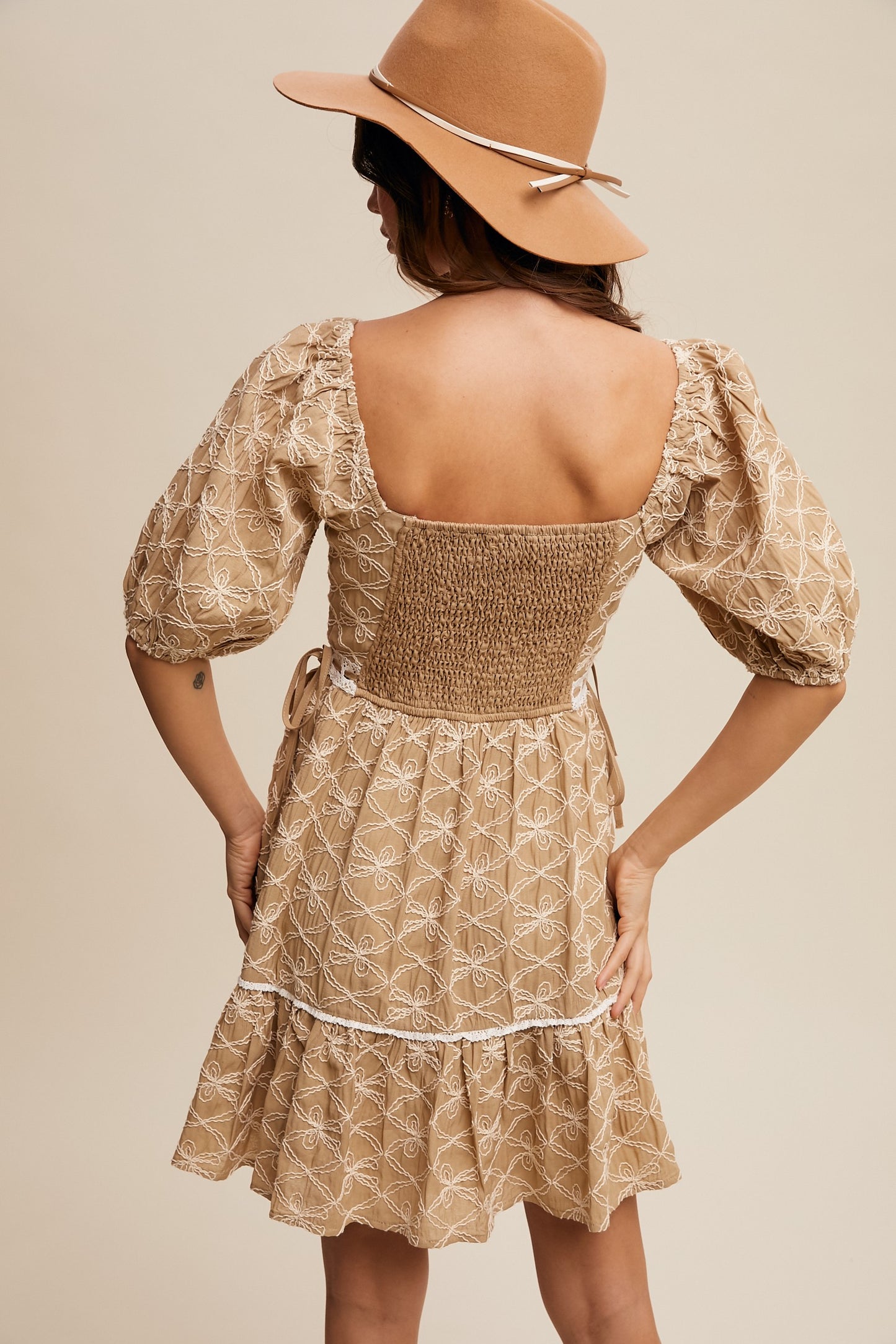 Kenzie Embroidered Mini Dress