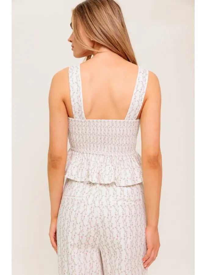 Hadley Woven Floral Peplum Top