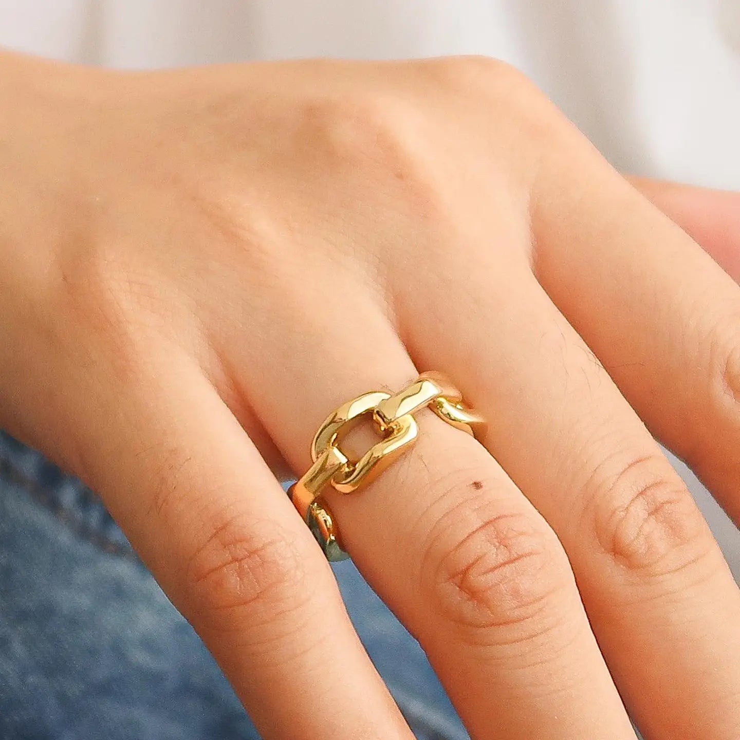 Gold Stack Braided Ring