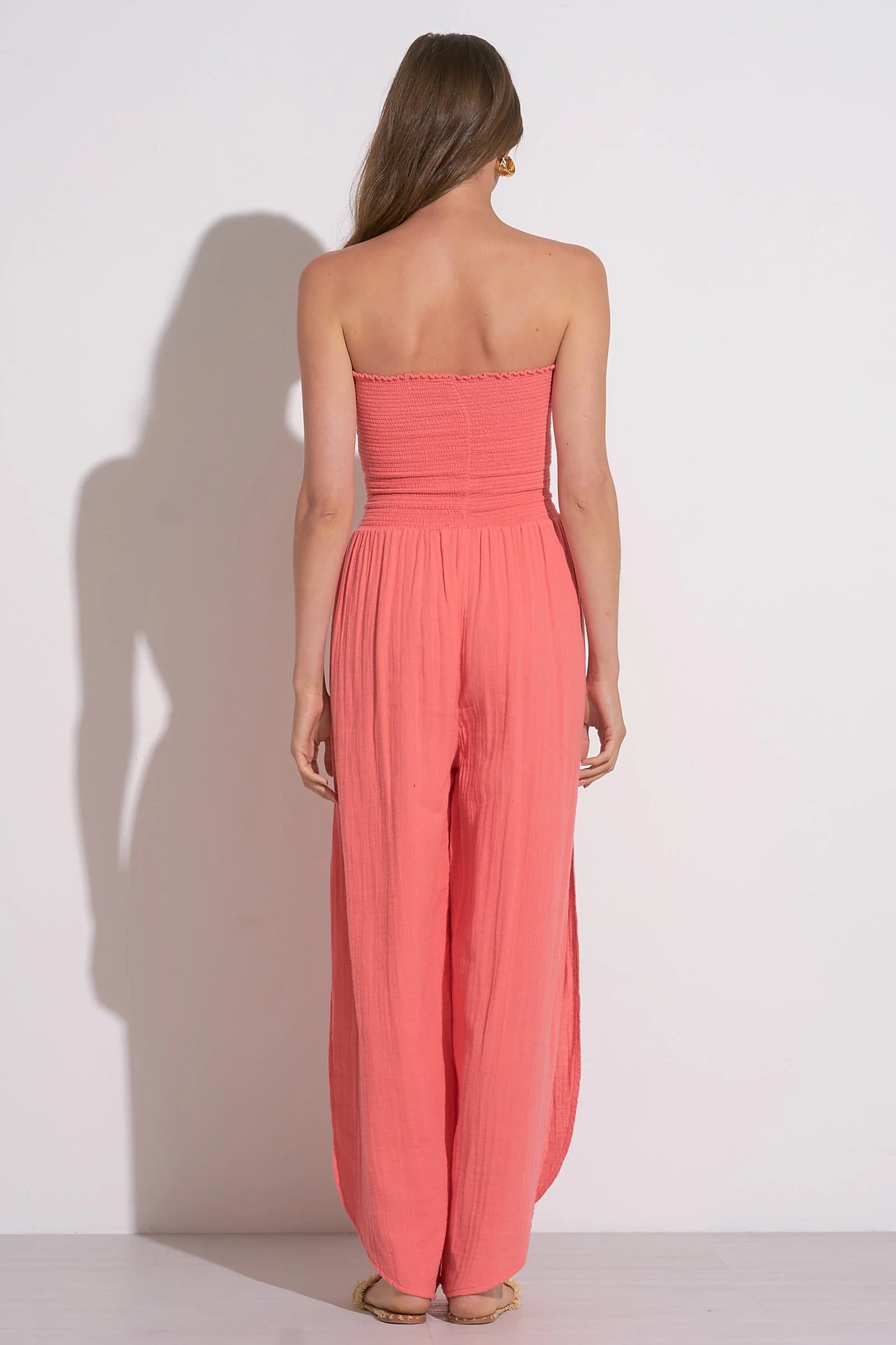 Sonia Strapless Smocked Jumpsuit