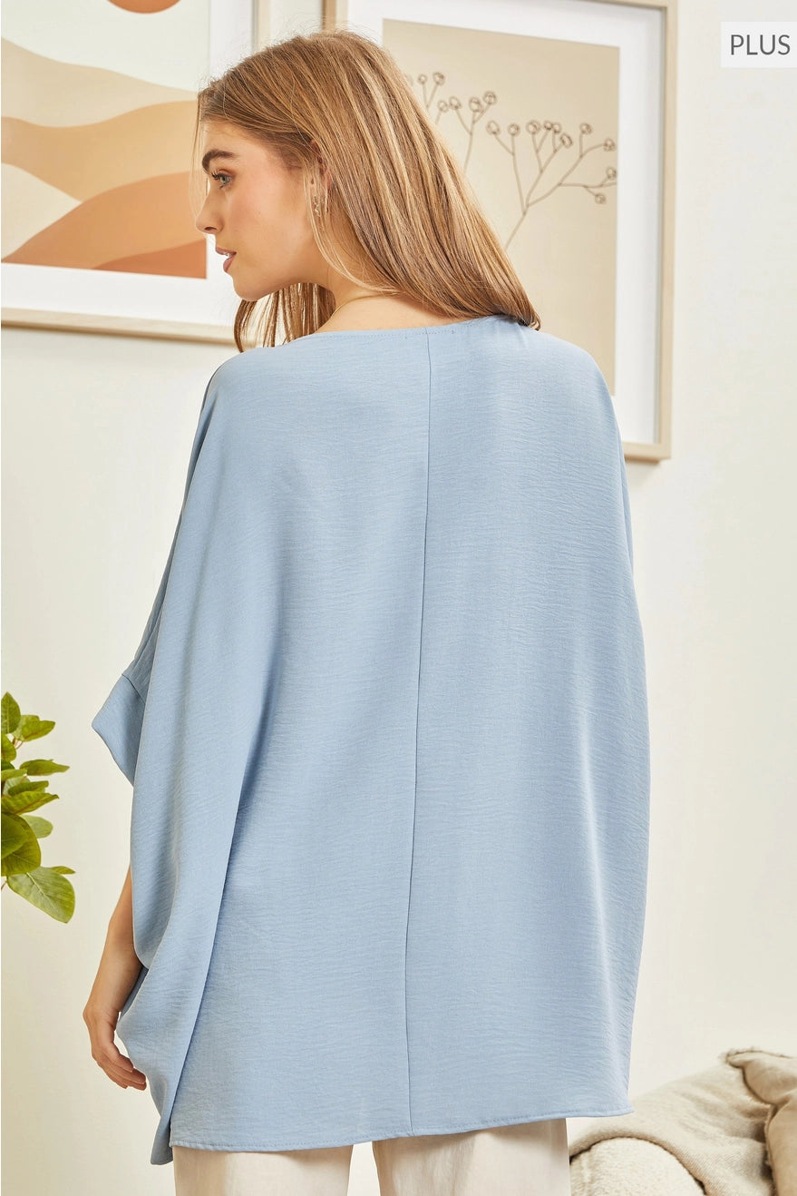 Gabrielle Woven Flowy Top - Plus