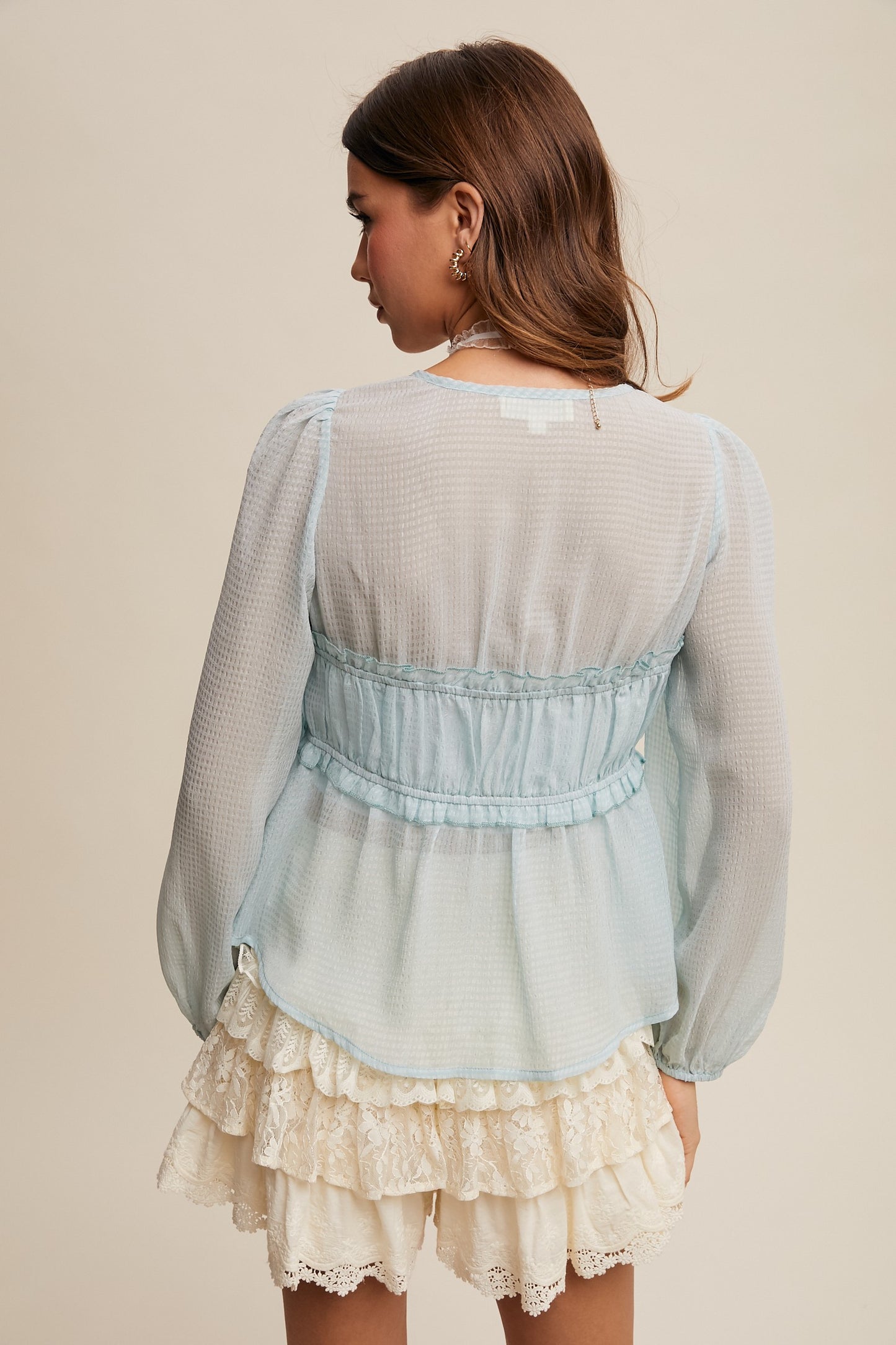 Bristol Sheer Tie Front Top