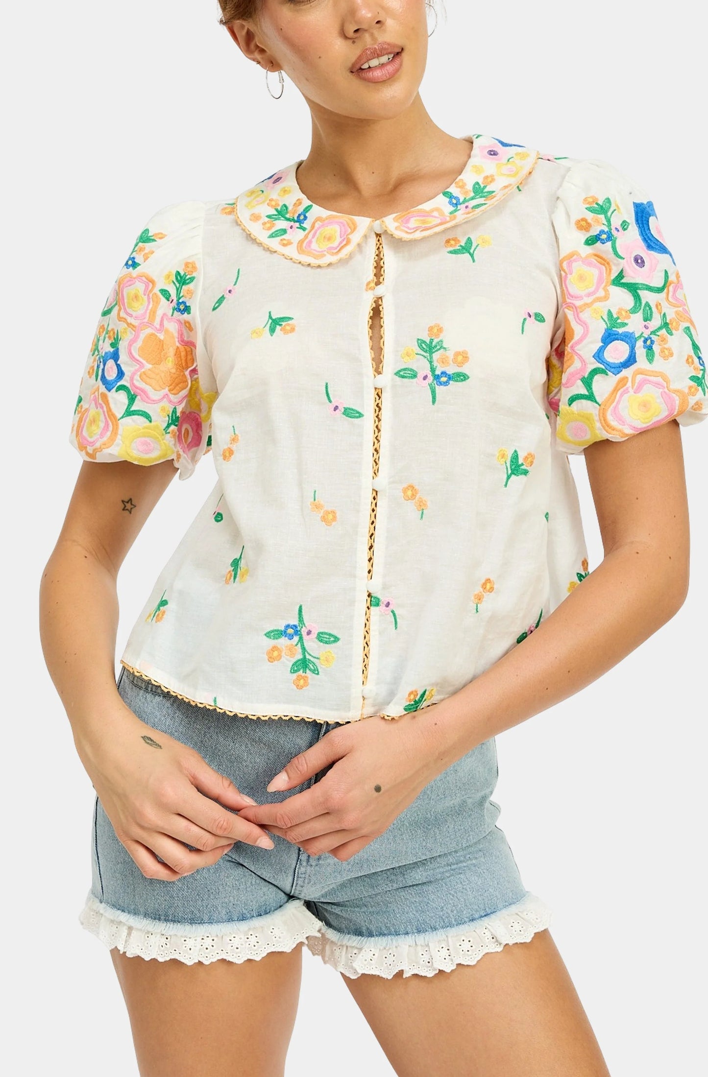 Holland Embroidered Floral Blouse
