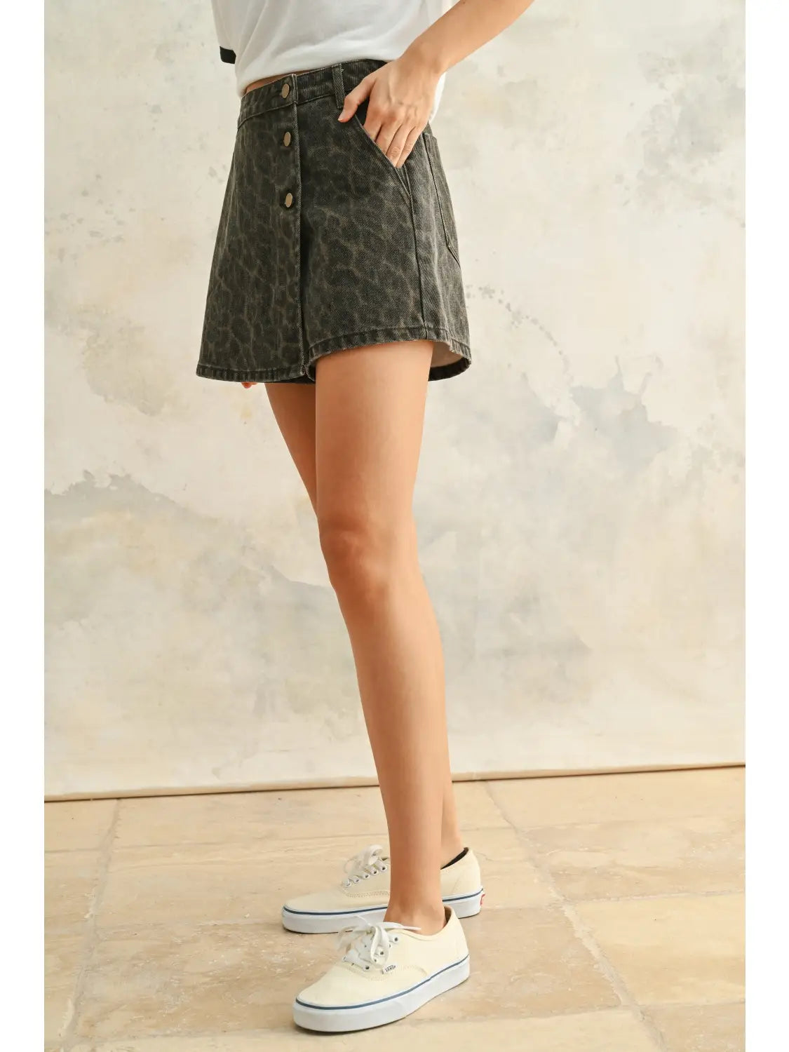 Finn Leopard Print Skort