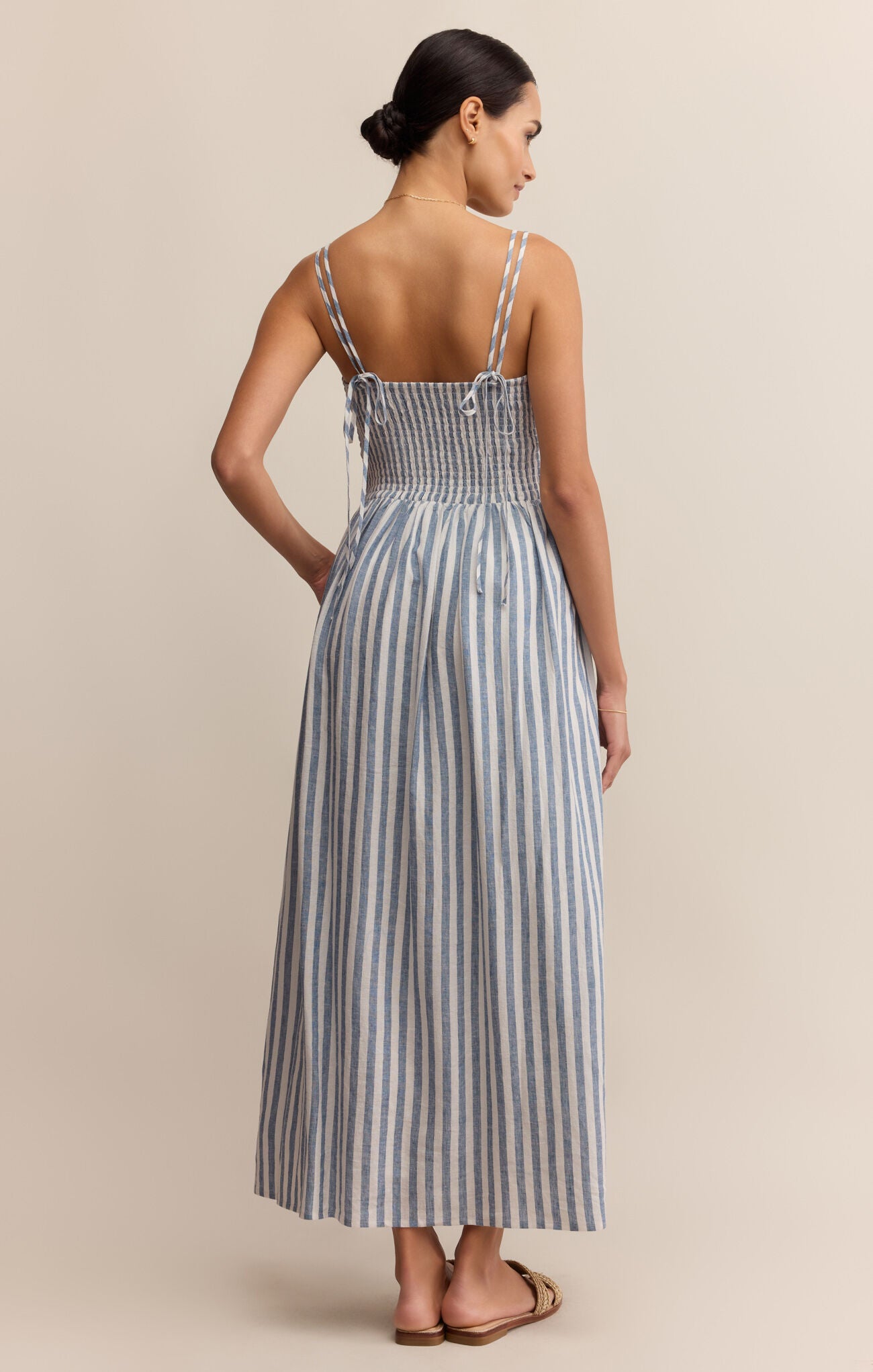 Selena Striped Midi Dress