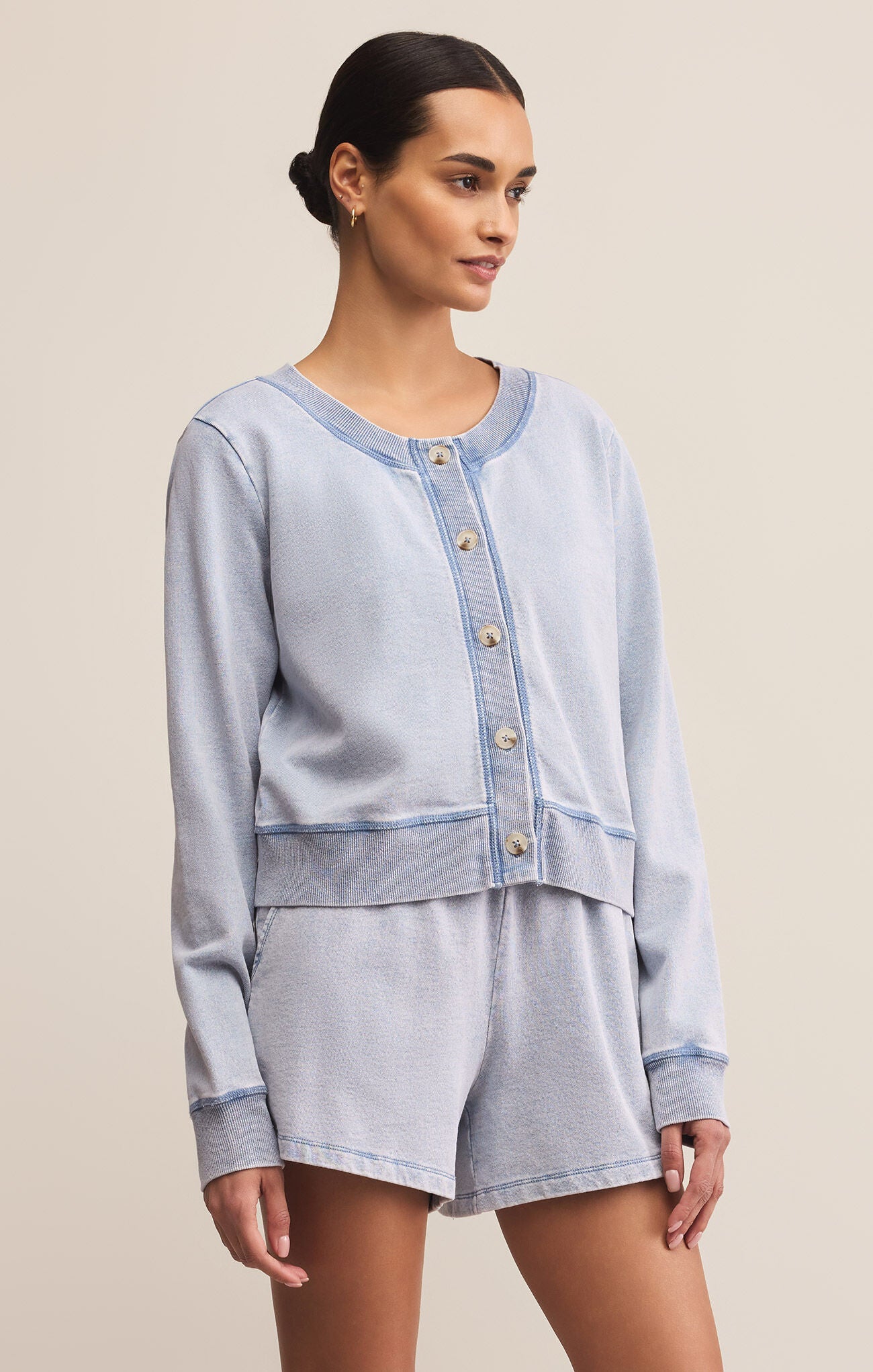 Gracie Knit Denim Cardigan