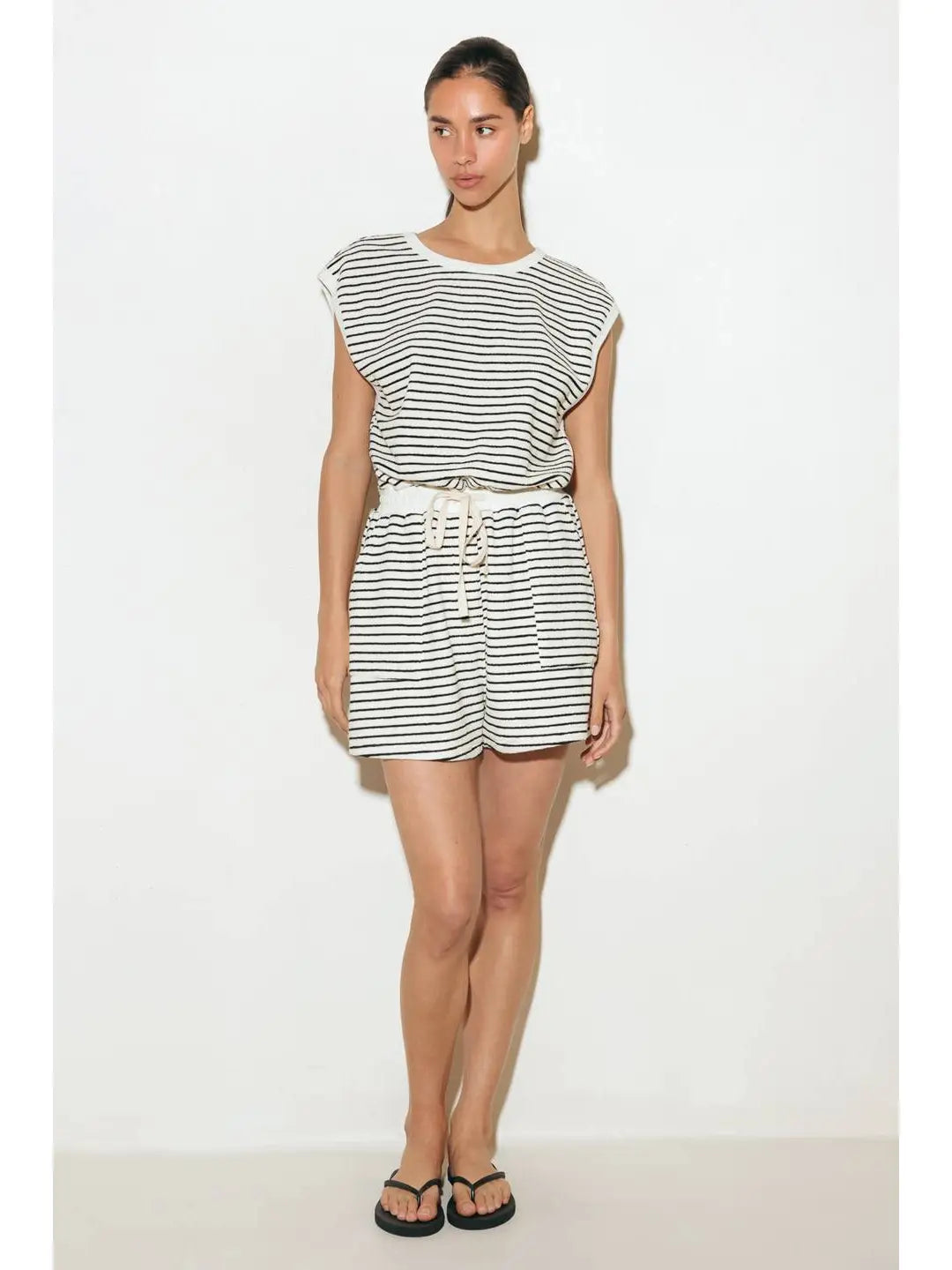 Kenley Striped Knit Romper