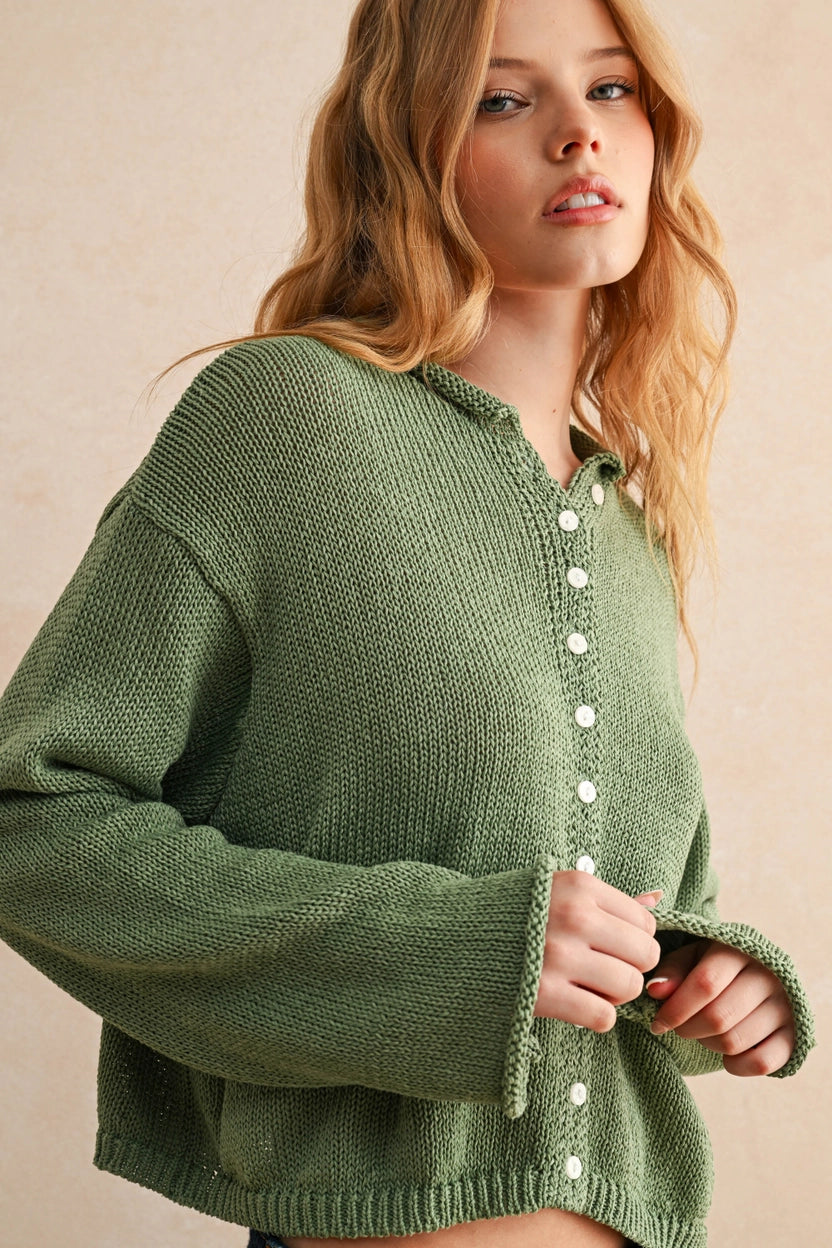 Sterling Button Front Cardigan