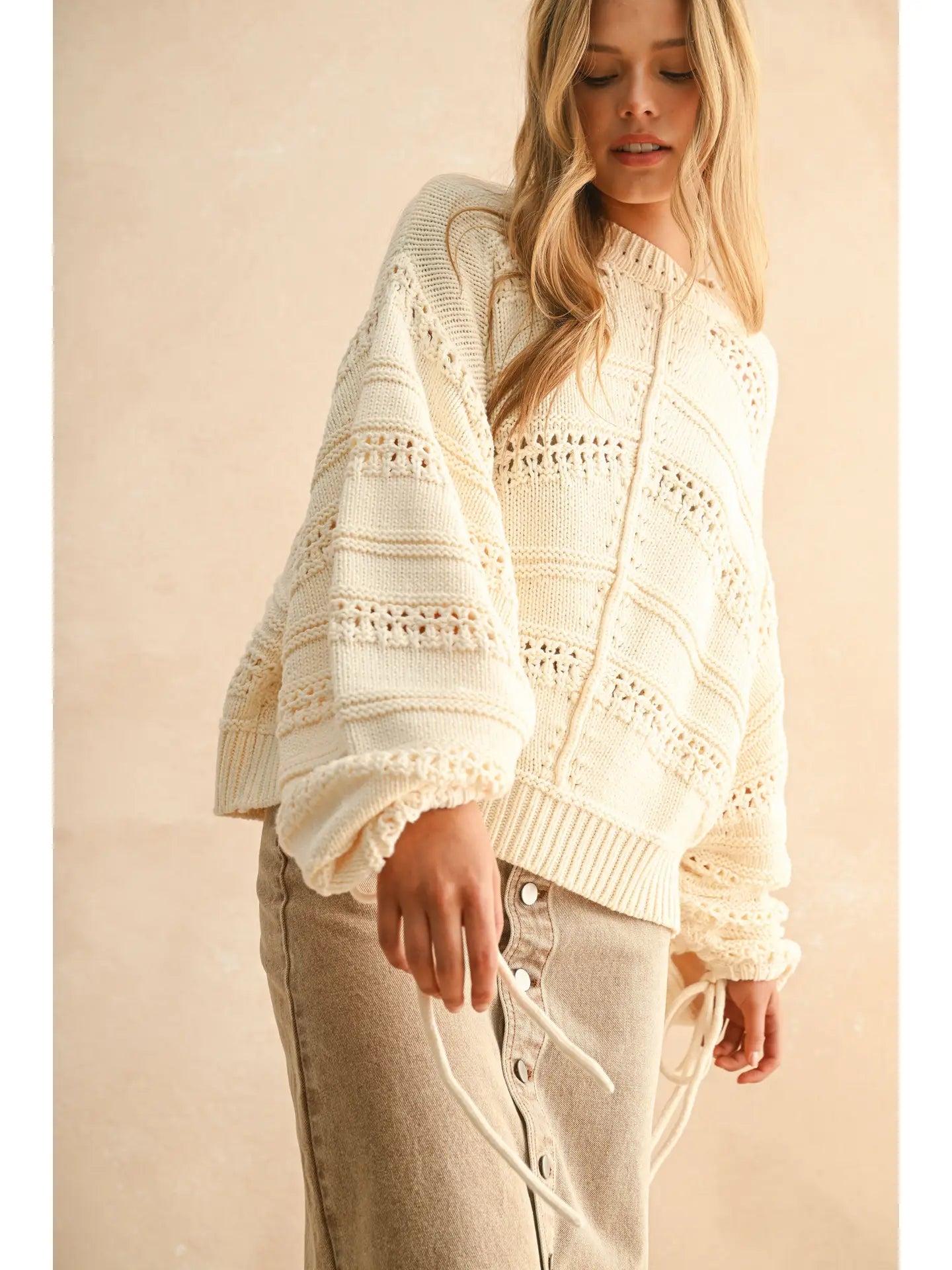 Cornelia Tie Sleeve Sweater