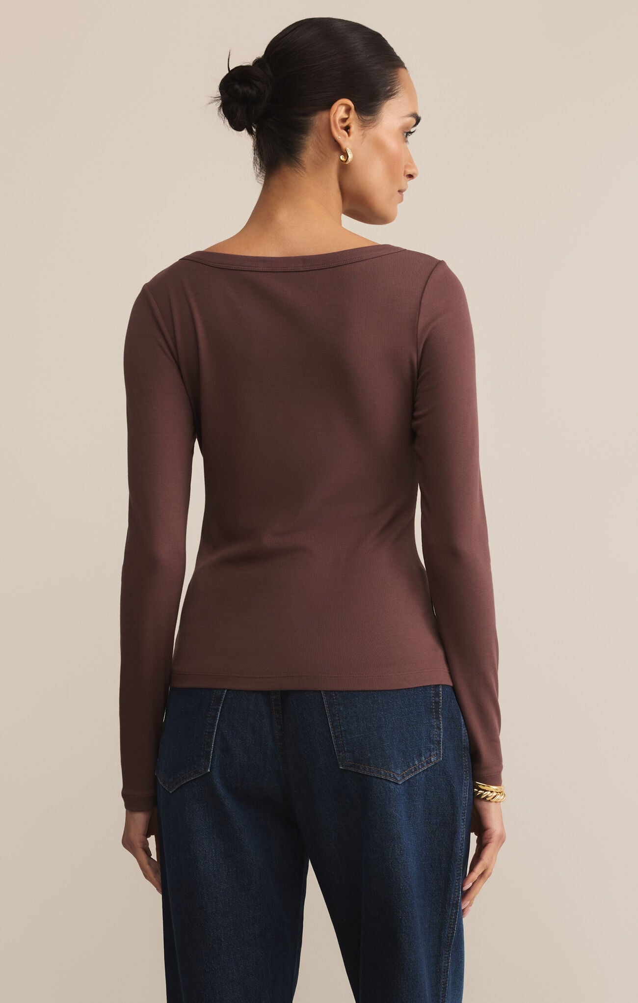 Madeline LS Scoop Neck Top