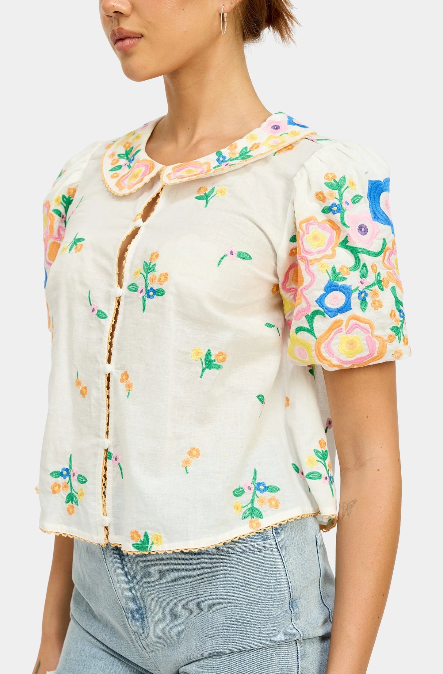 Holland Embroidered Floral Blouse