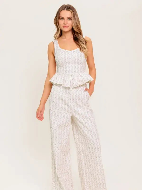 Hadley Woven Floral Peplum Top