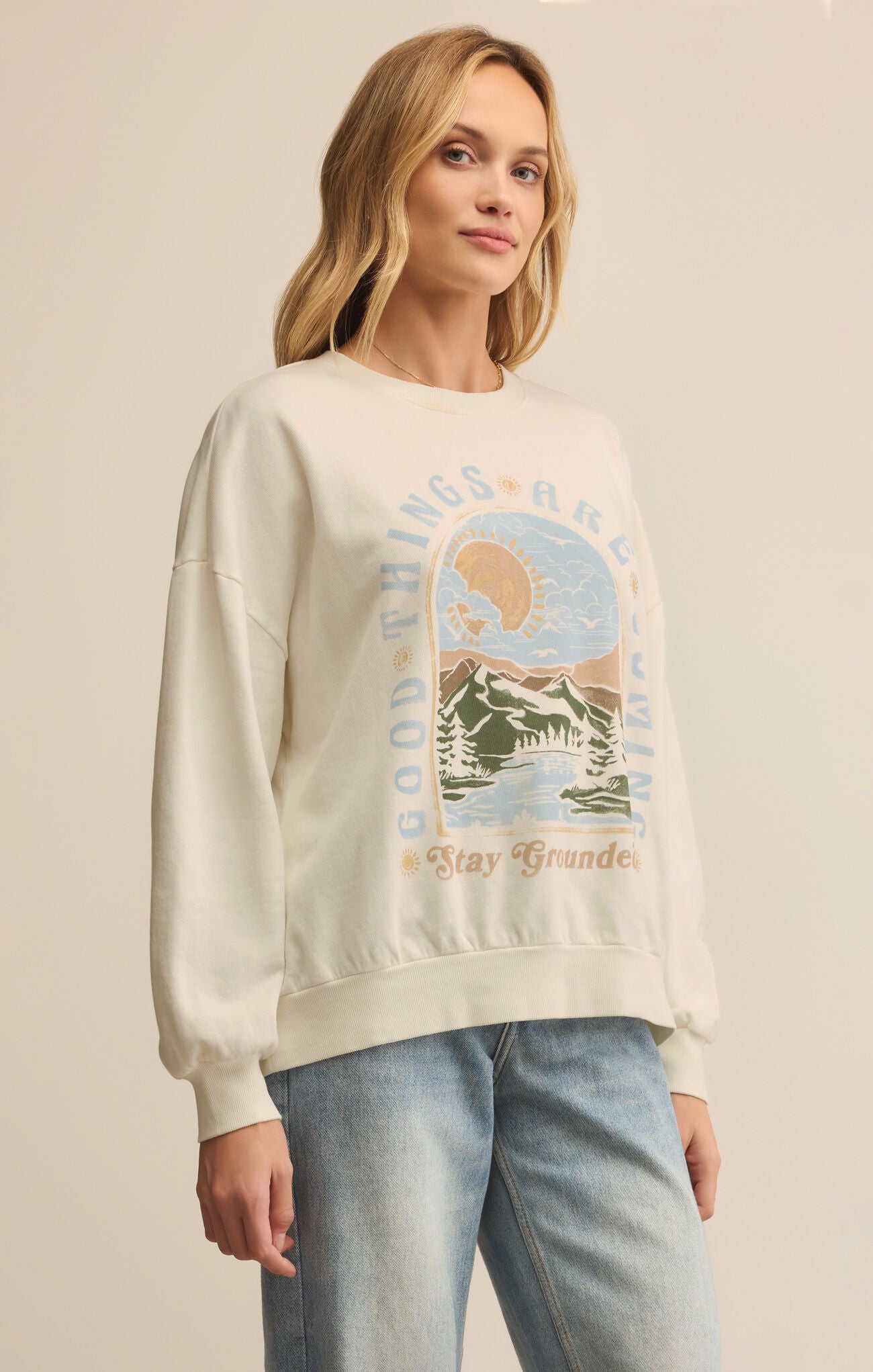 Stay Grounded Crew Neck Sweatshirt
