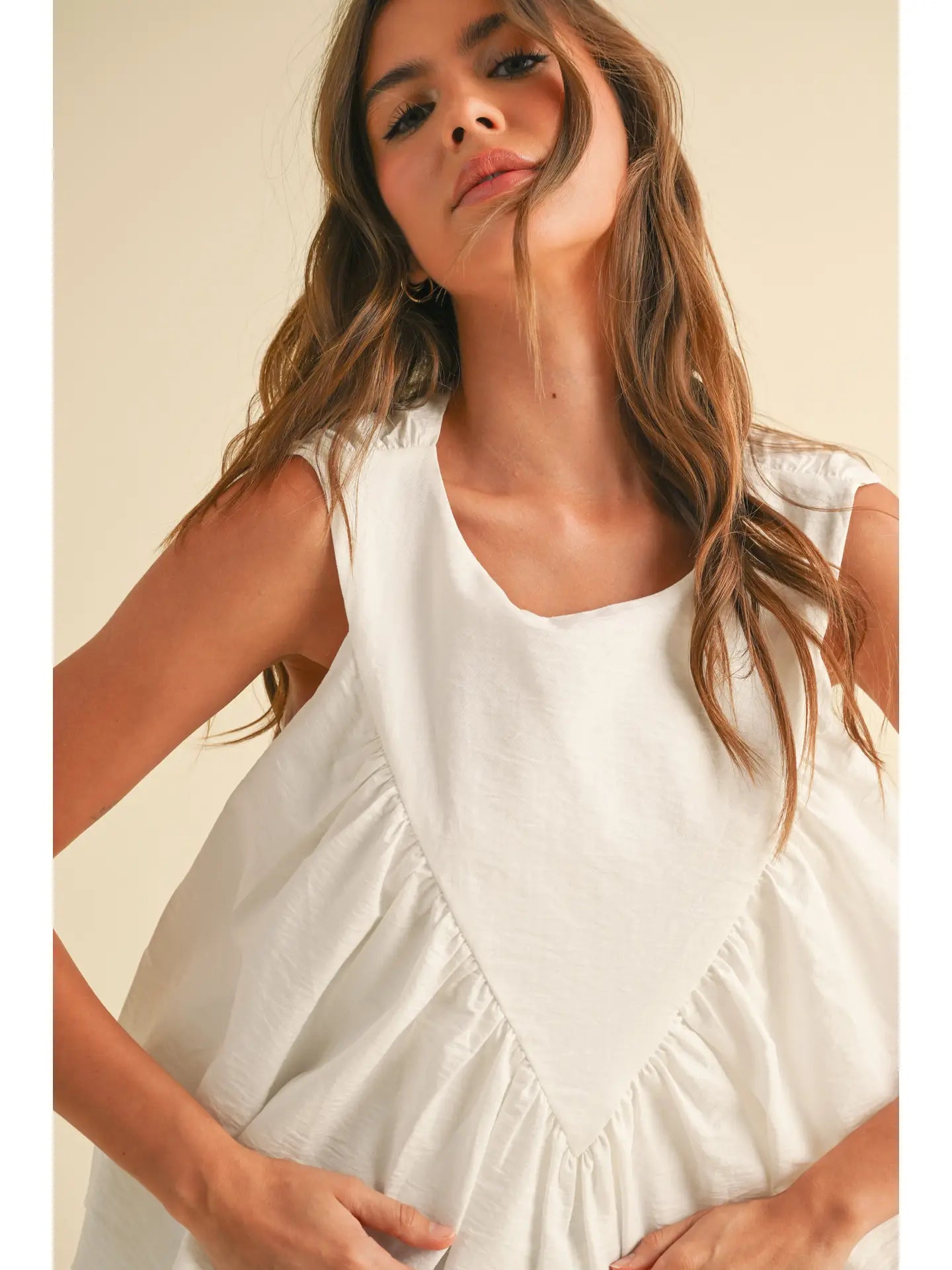 Scarlet Sleeveless Blouse