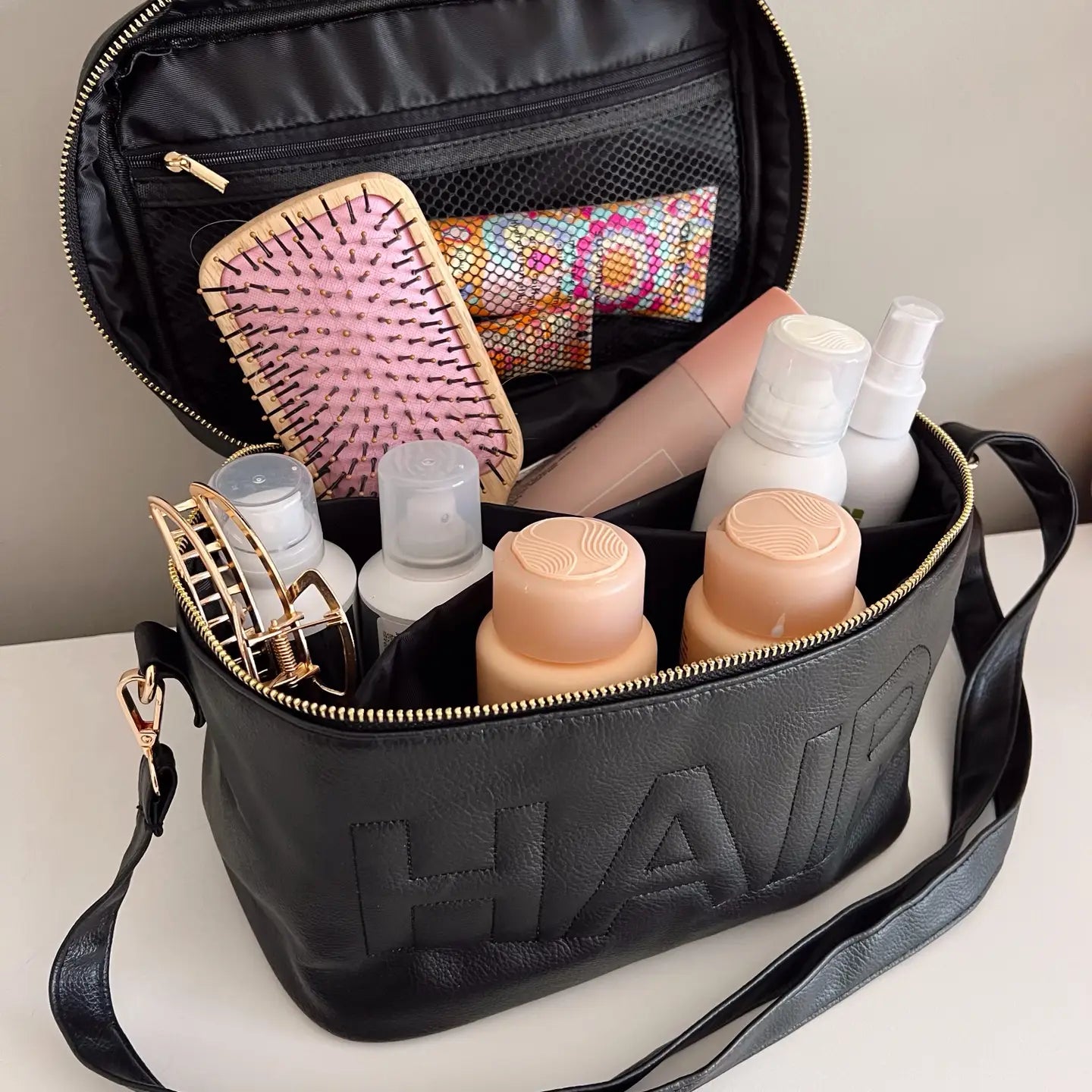 Hair Leather Travel Bag