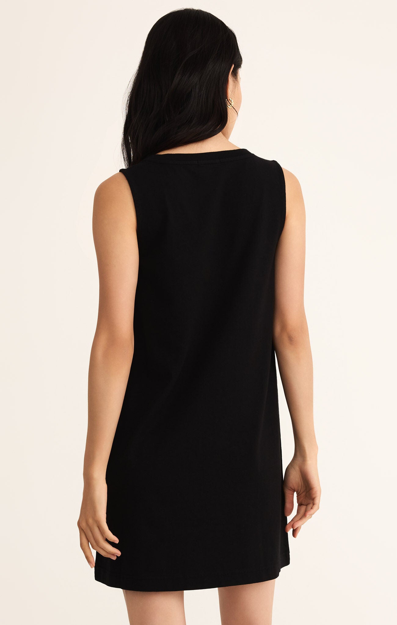 Regina V-Neckline Knit Dress - Black