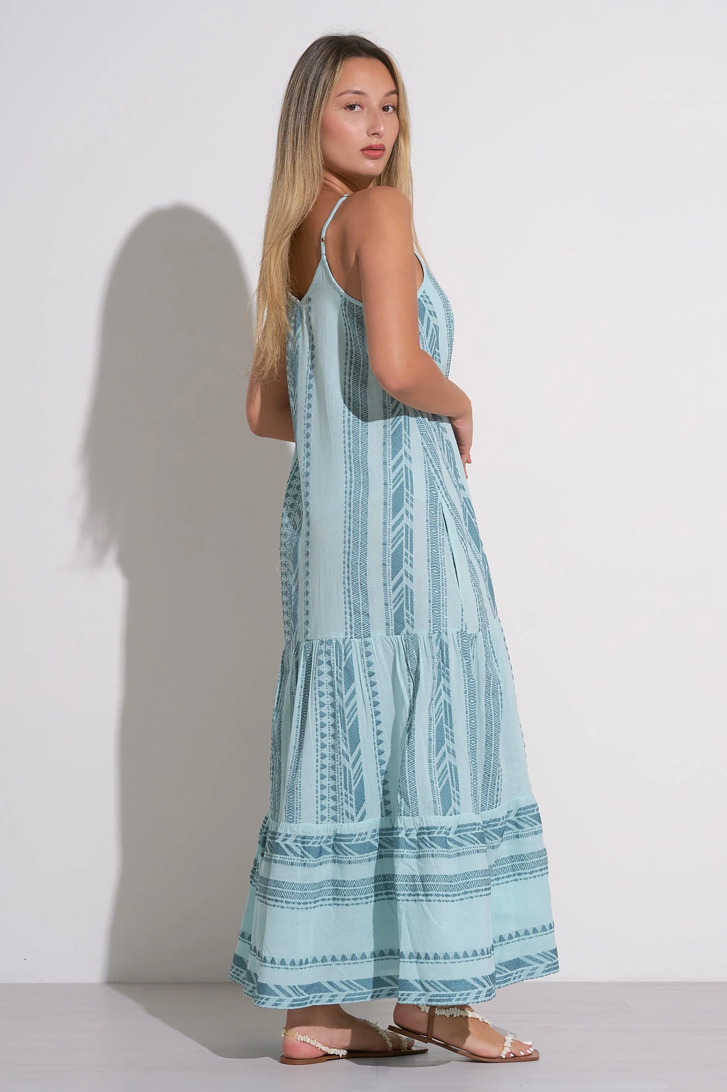 Ayla Textured Woven Maxi Dress