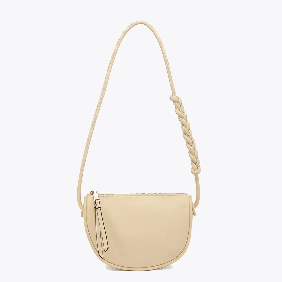Shaped Crossbody w/ Knotted Strap
