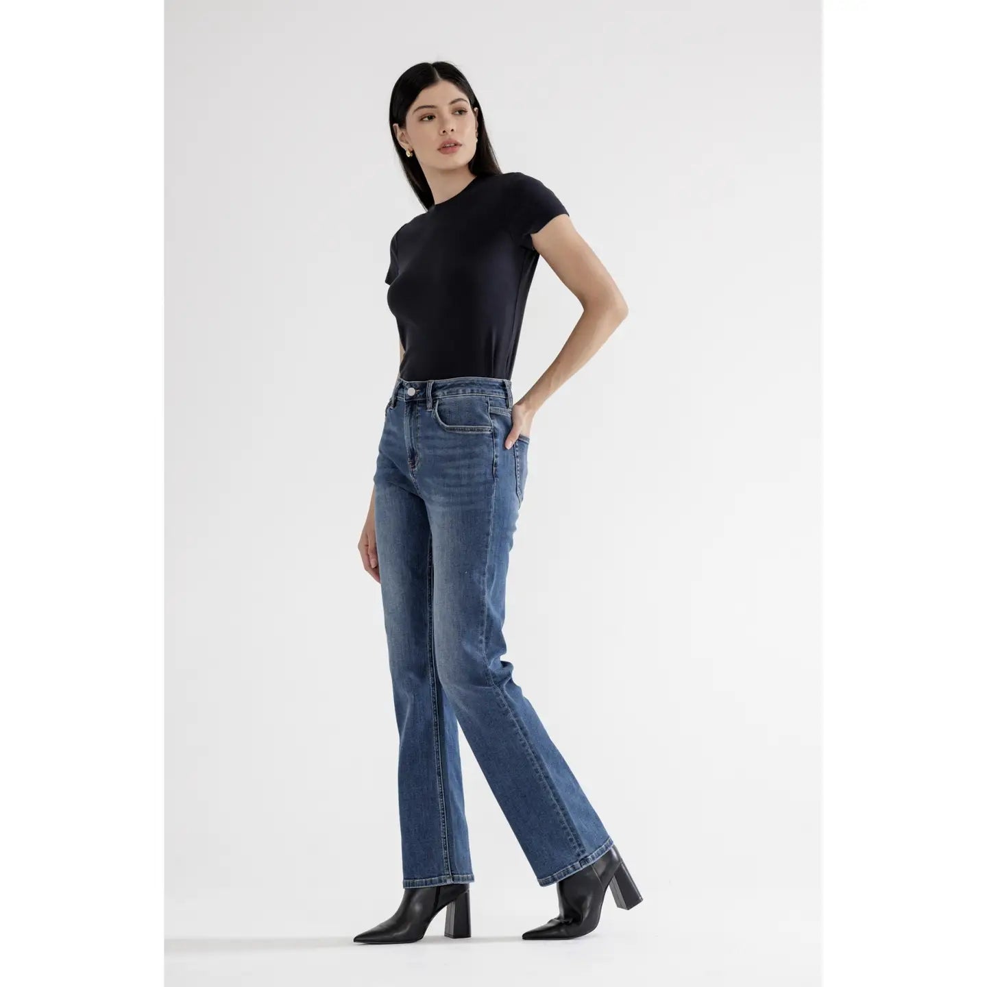 Annalise High Rise Straight Leg Denim