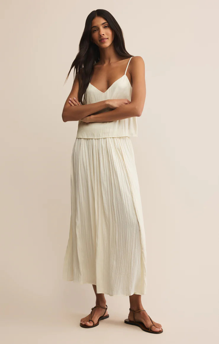 Noah Crinkle Midi Skirt