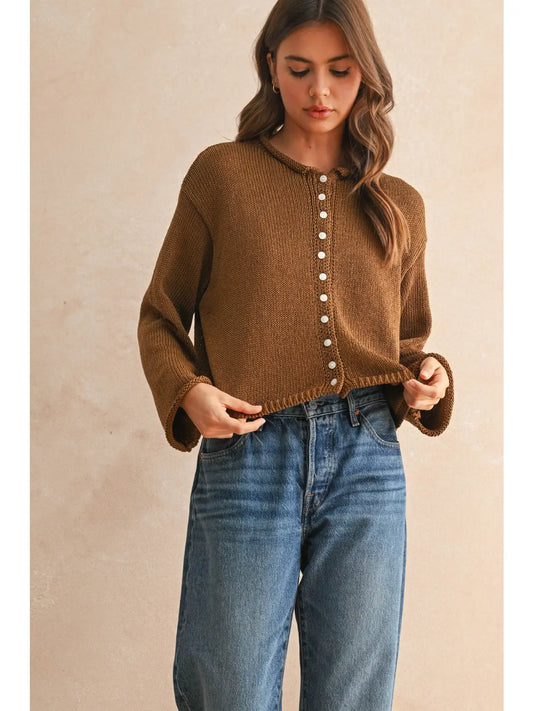 Sterling Button Front Cardigan