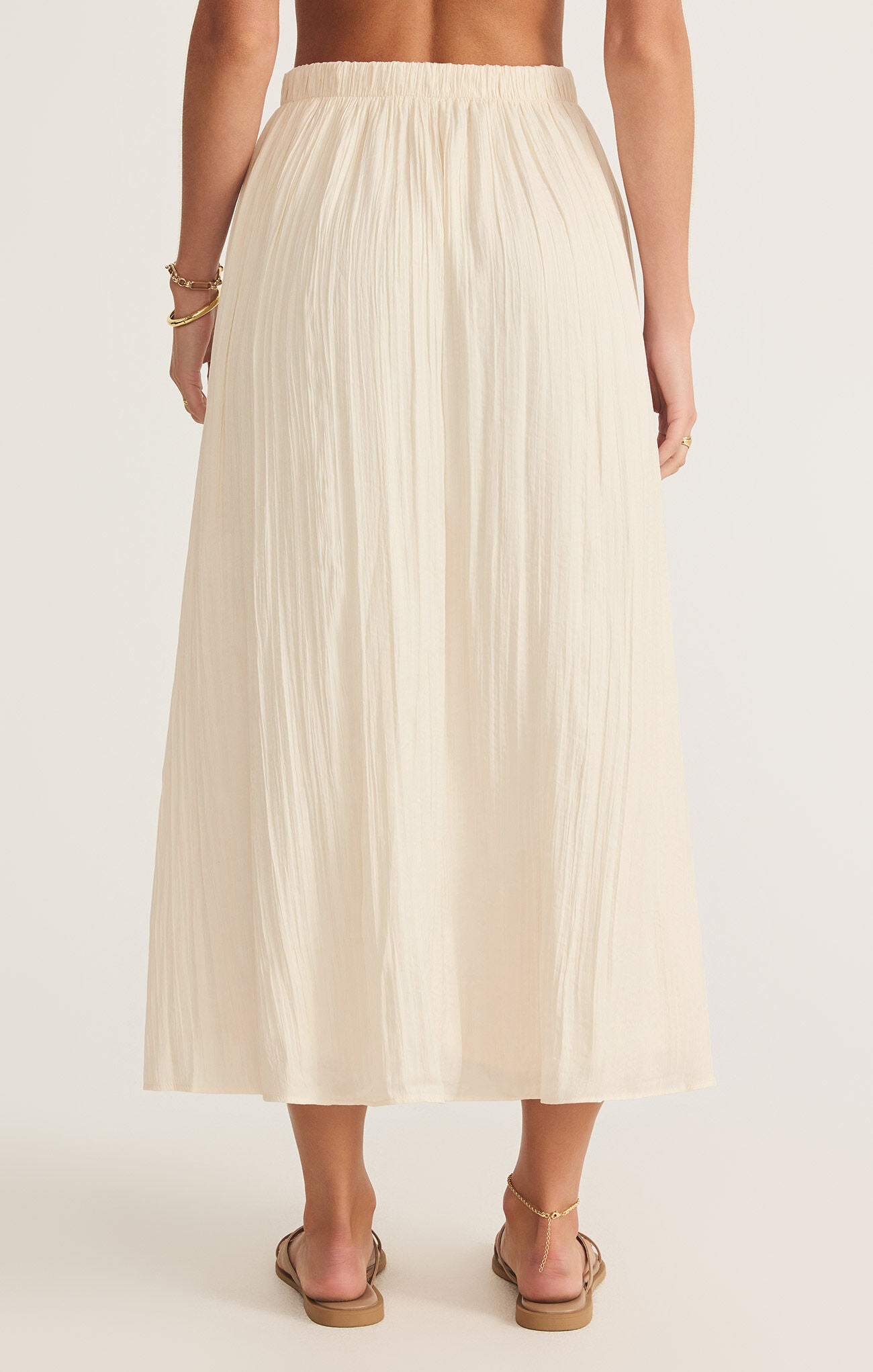 Noah Crinkle Midi Skirt