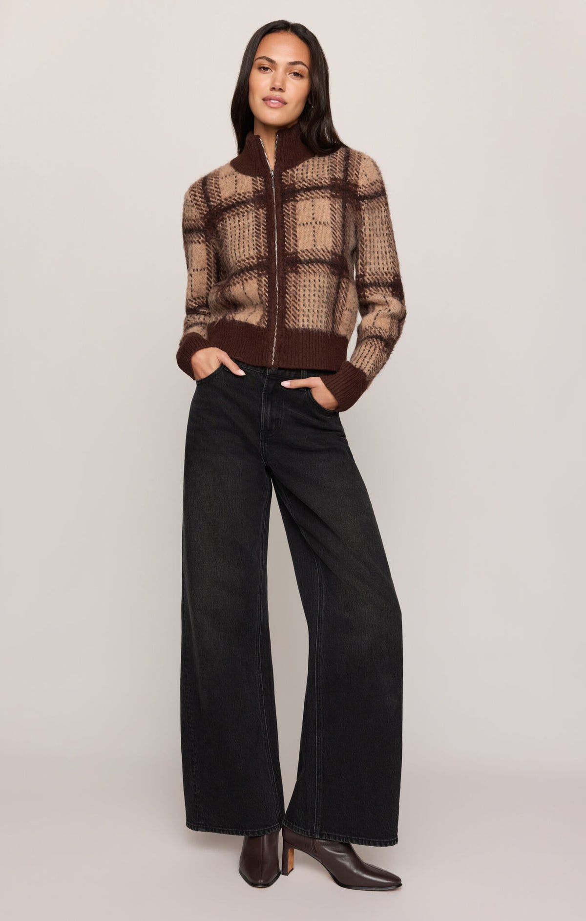 Frostline Plaid Cardigan