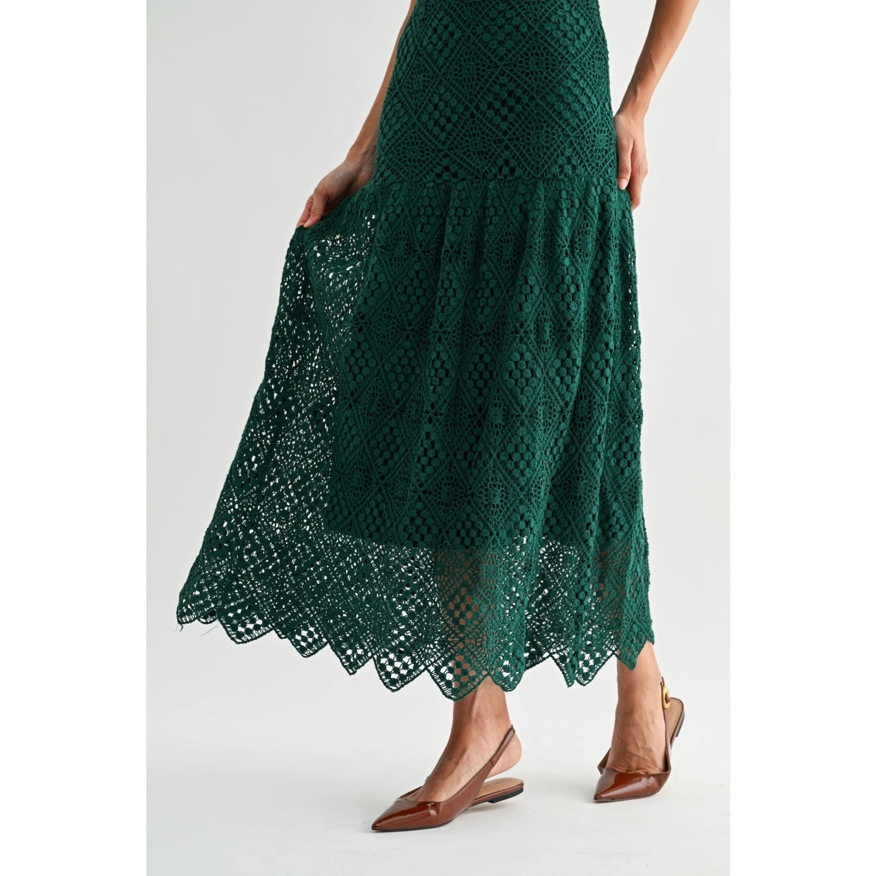 Genny Crochet Midi Dress