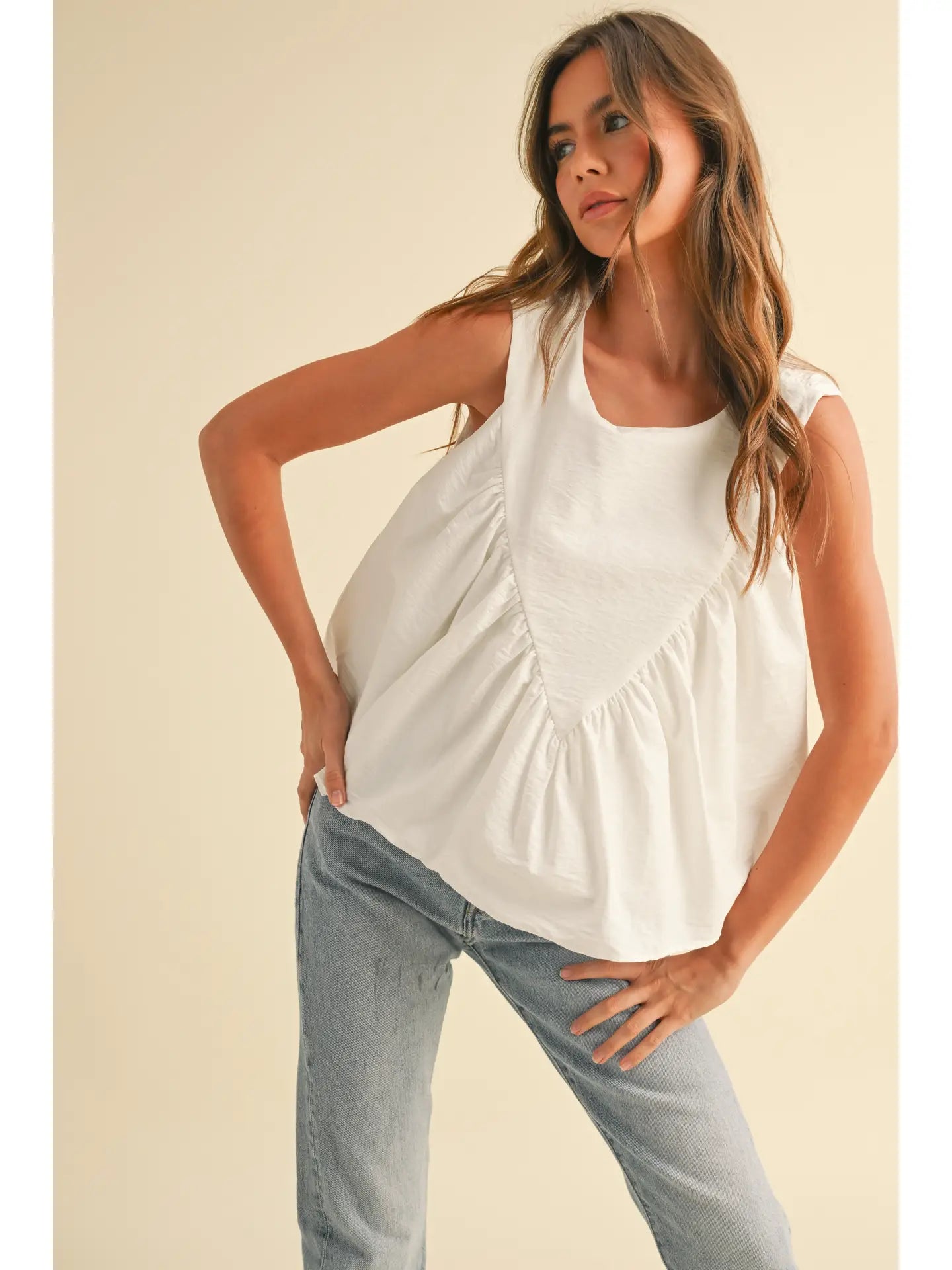 Scarlet Sleeveless Blouse