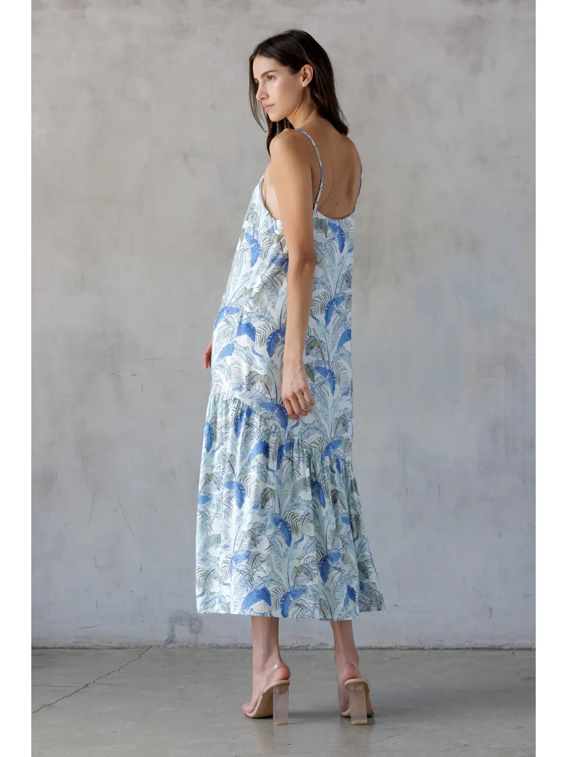 Opal Botanical Print Midi Dress