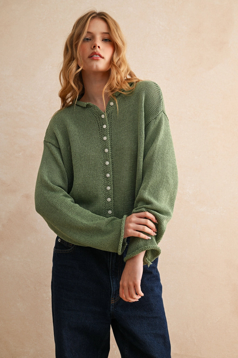 Sterling Button Front Cardigan