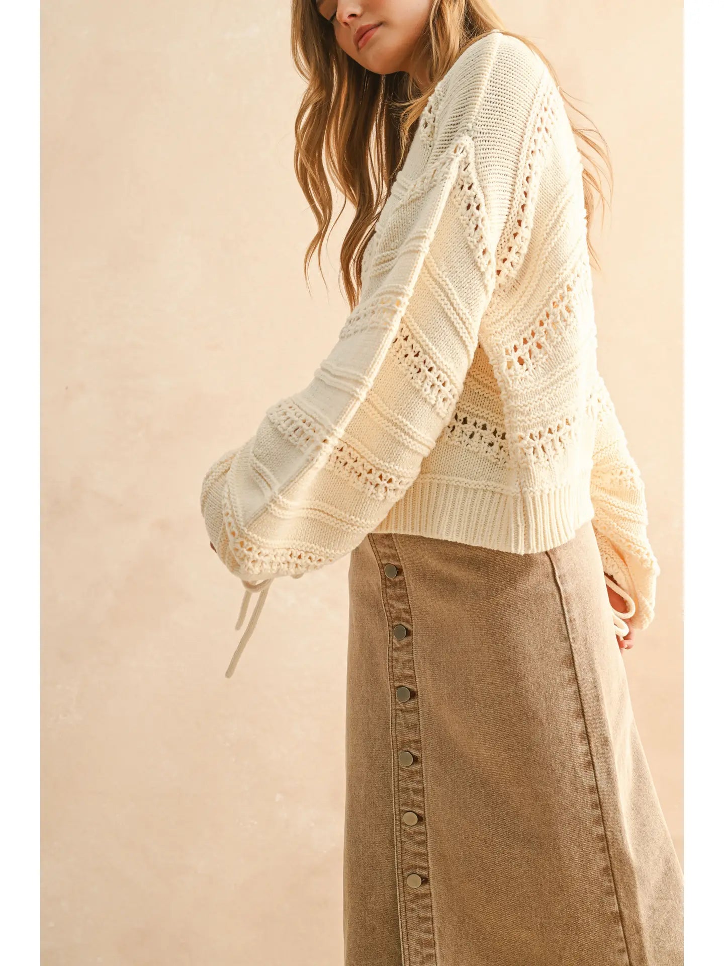 Cornelia Tie Sleeve Sweater