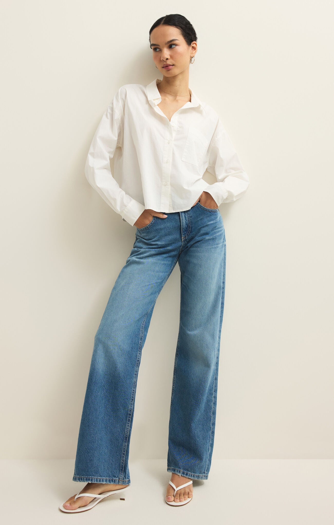 Lisette Collared Poplin Top