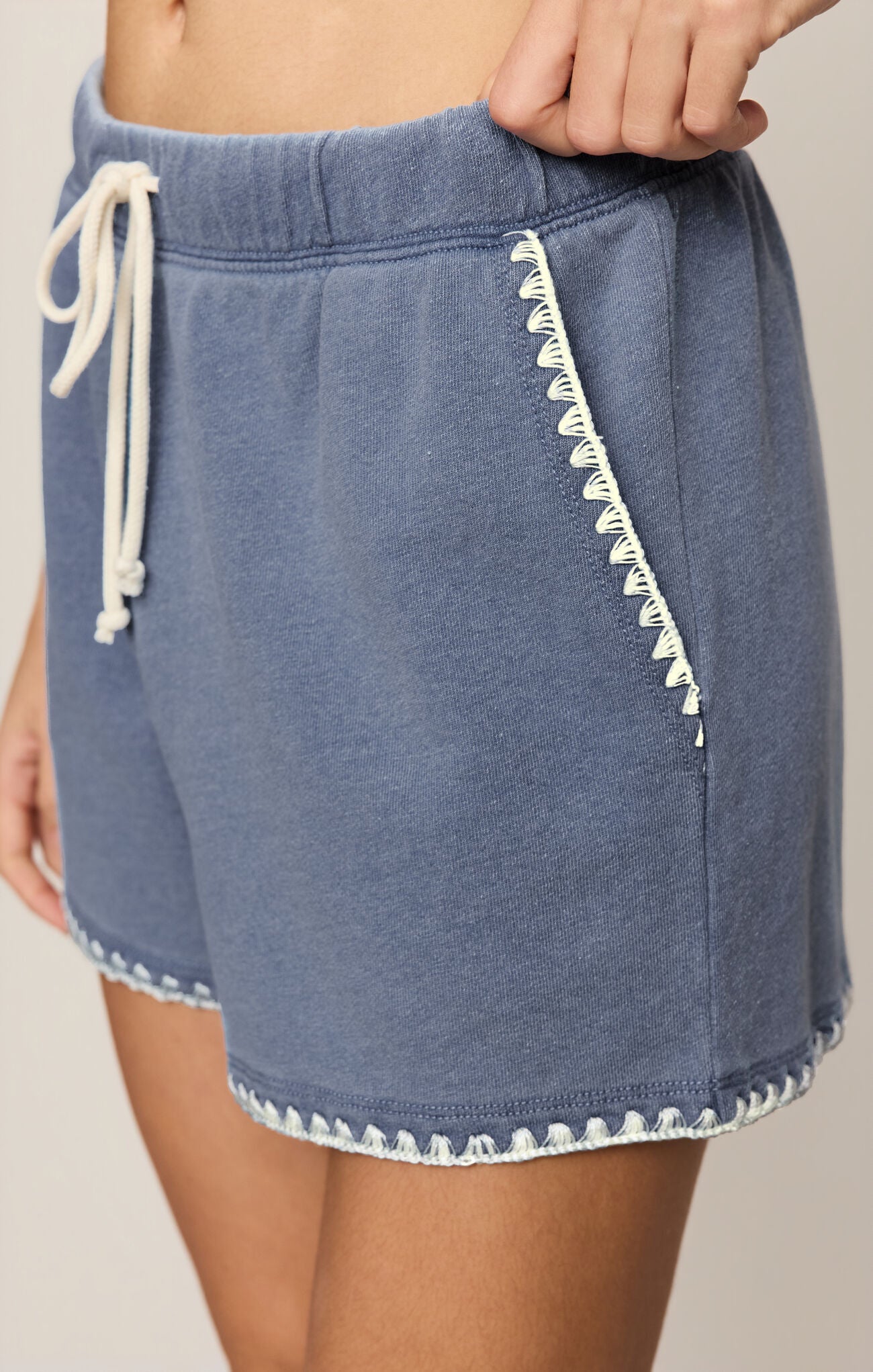 Hunter Whipstitch Knit Denim Short
