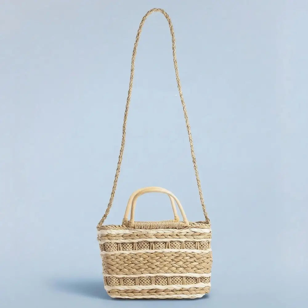 Intricate Basket Weave Square Hand Bag