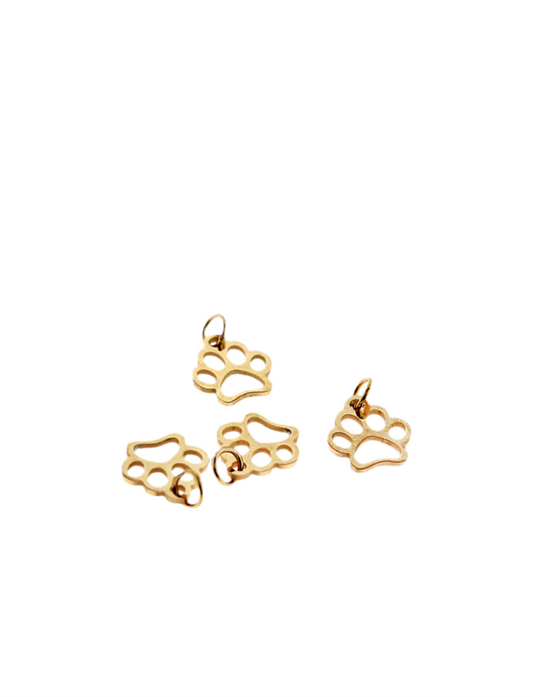 Gold Paw Print Charm