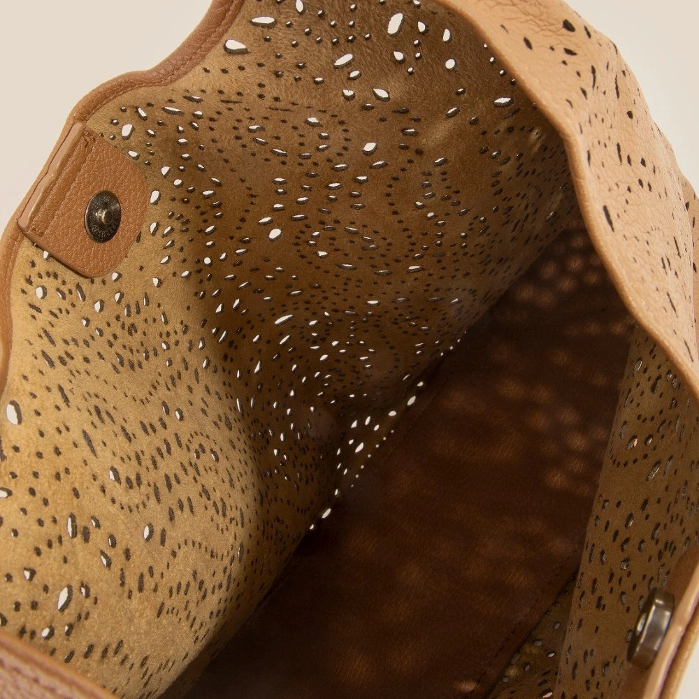 Cutout Faux Leather Shoulder Bag