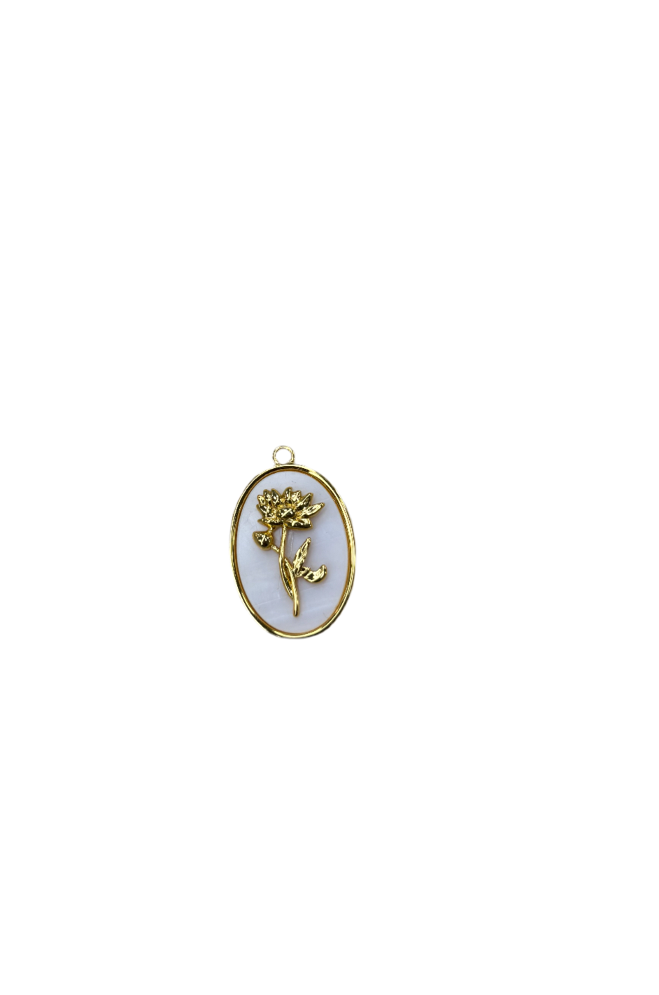 14k Flower Charm: Water Lily