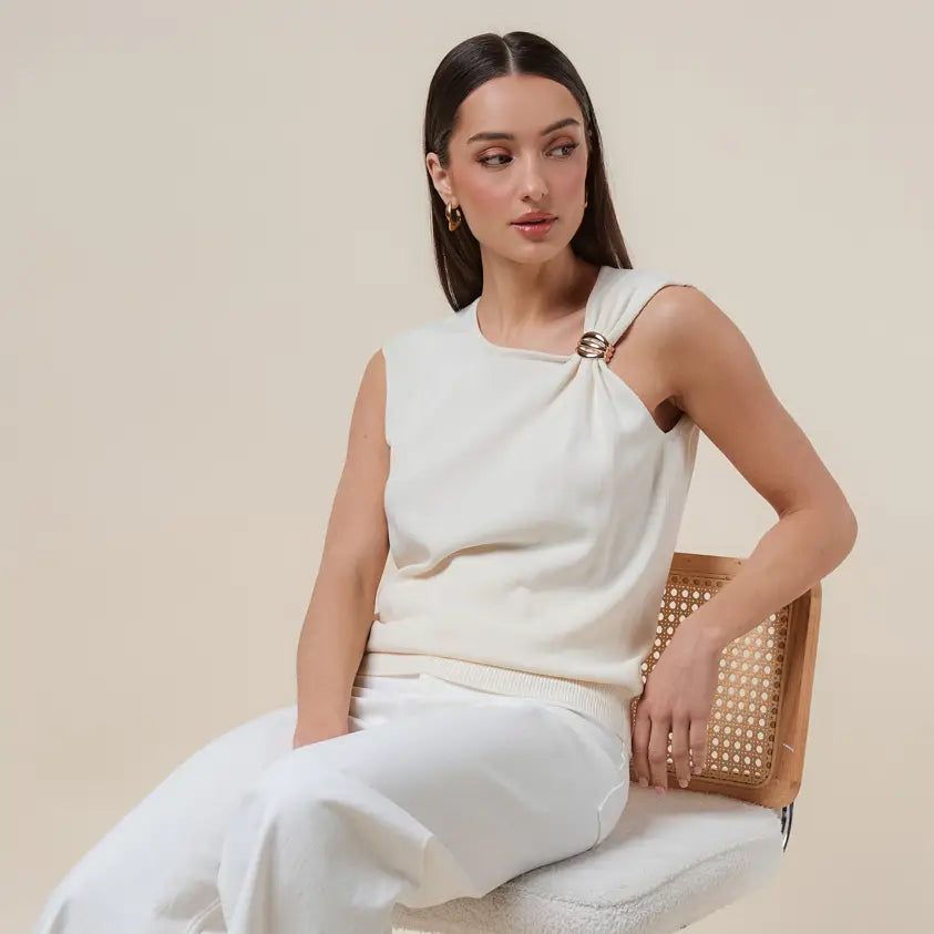Mandy Asymmetrical Sleeveless Top
