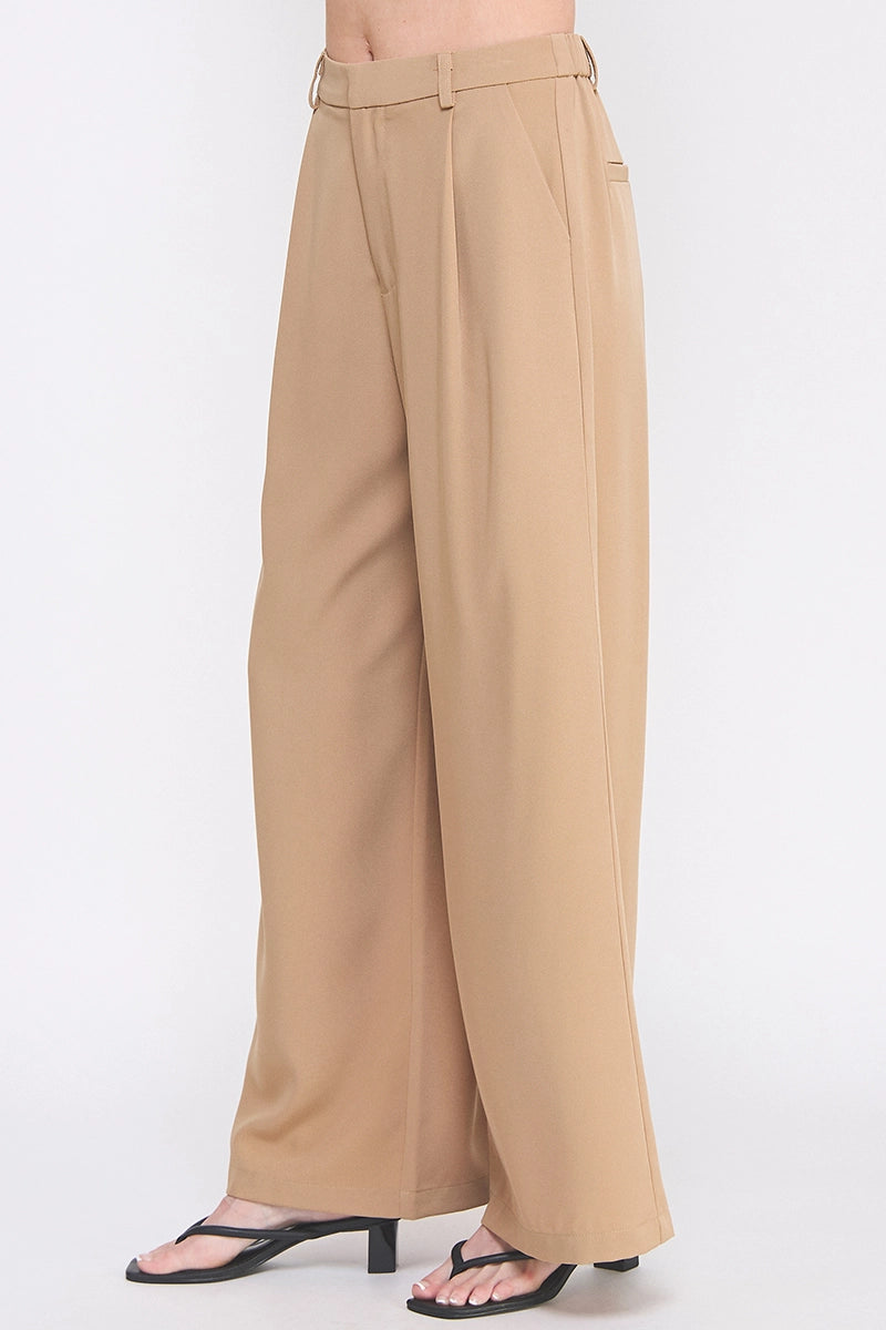 Valerie Pleat Front Drapey Twill Trouser Pant