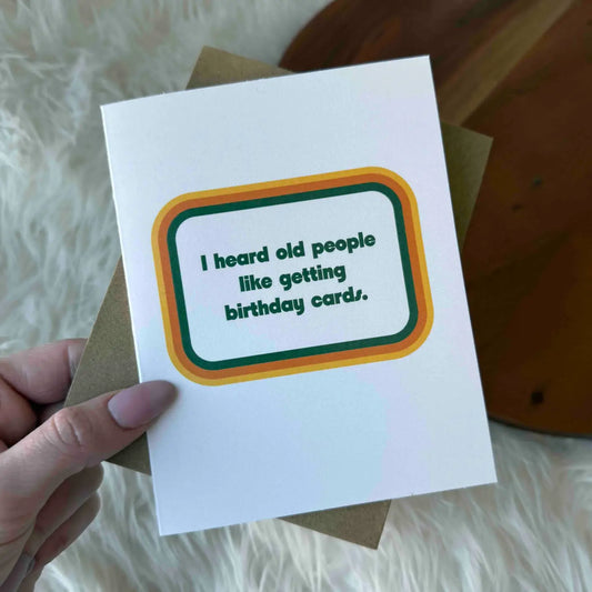 Old People Birthday Card