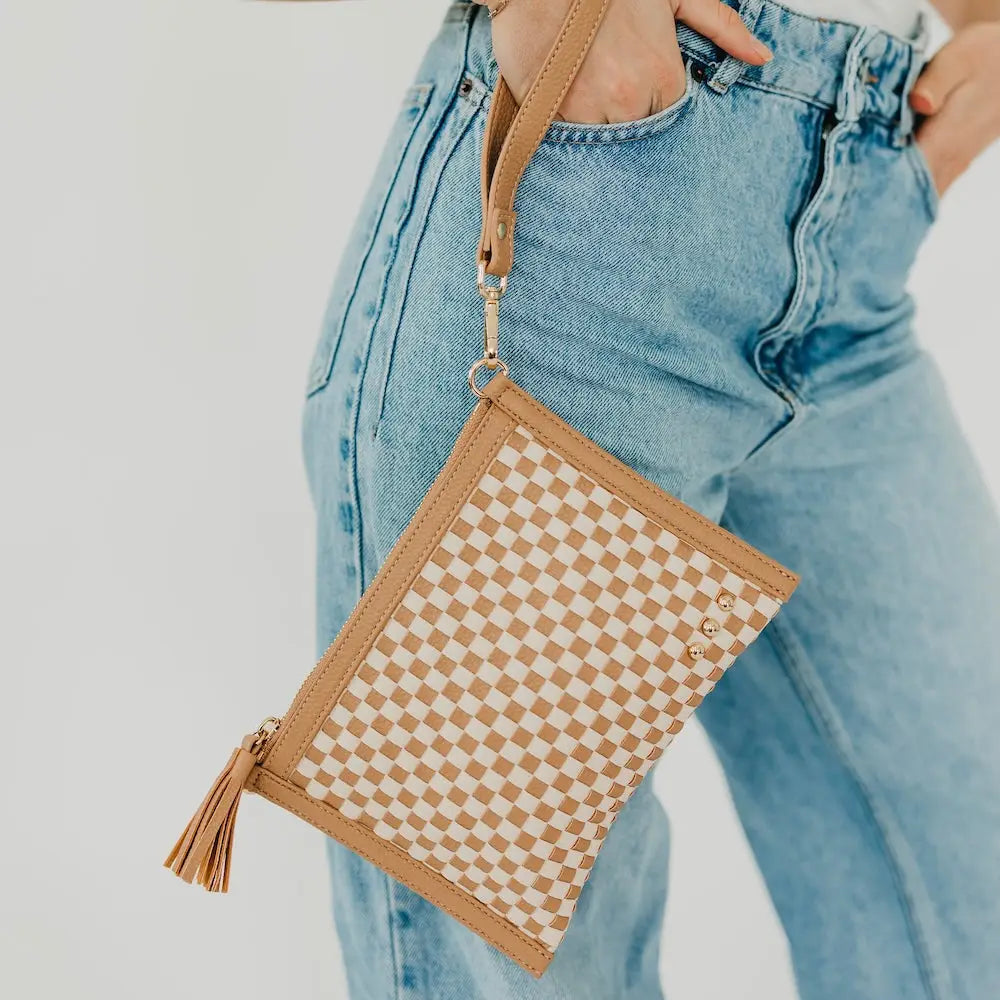 Woven Crossbody and Clutch Bag