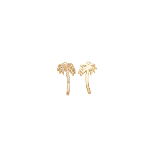 18k Crystal Palm Tree Charm