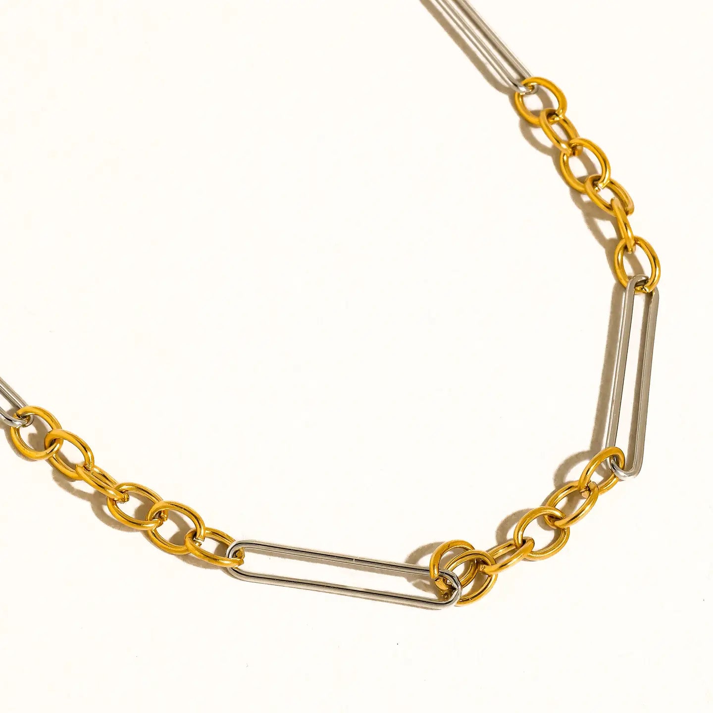 18K Gold Non-Tarnish Mixed Chain Necklace