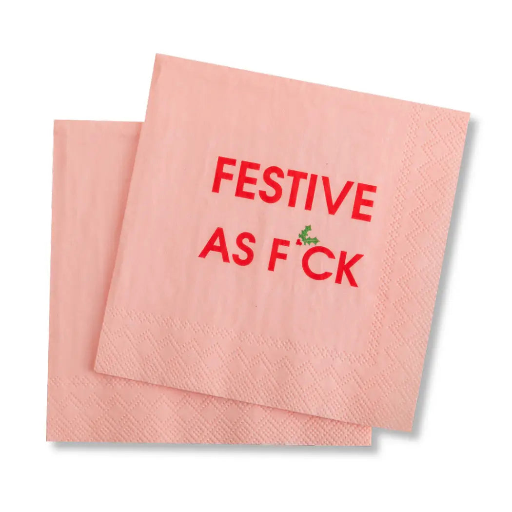 Festive as F Cocktail Napkins