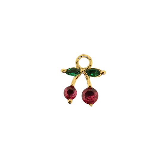 14K Gold Cherry Charm